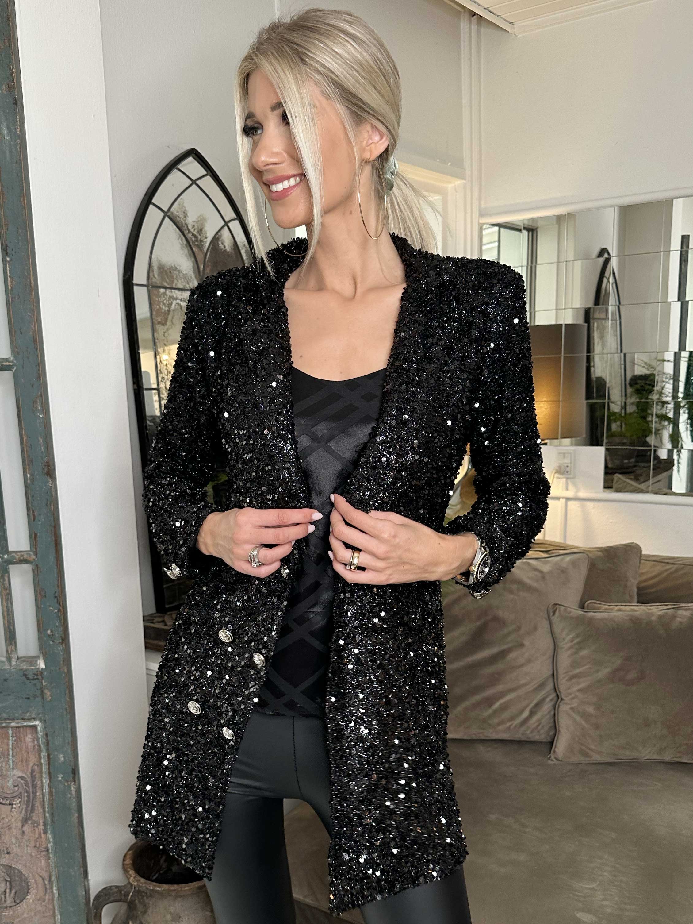 Dimina - Kavaj med paljetter och knappar